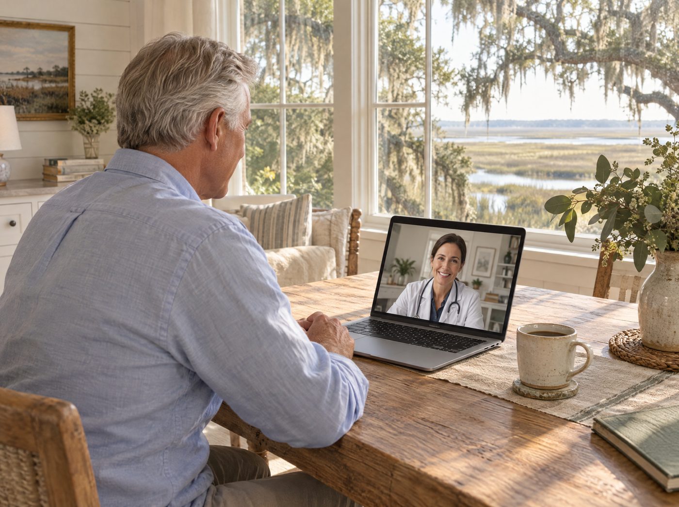 A member on a video visit with an Apex MD provider